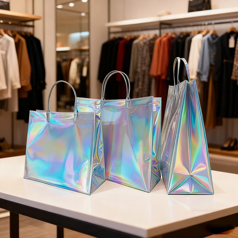 レーザーフィルムラミネートギフトトートバッグ