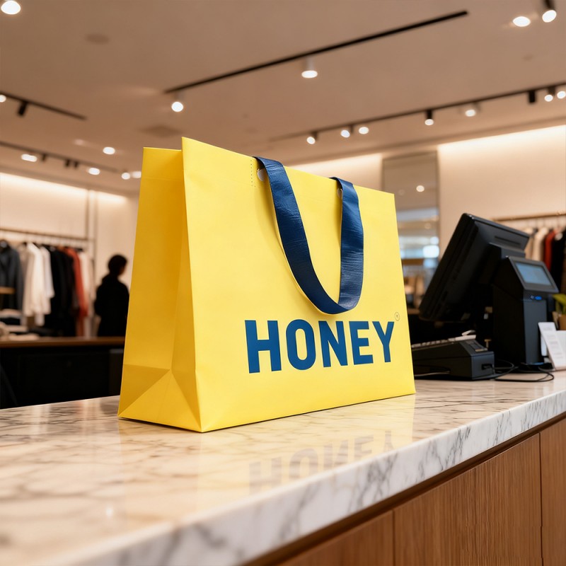 PPラミネートクラフト紙ショルダーバッグ