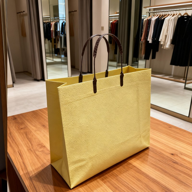 ソリッドカラーマット軽量ショッピングトートバッグ